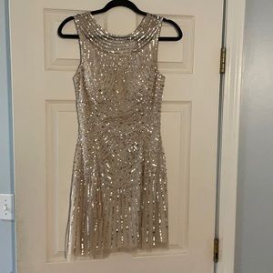 Beautiful blush Aidan Mattox sequin dress